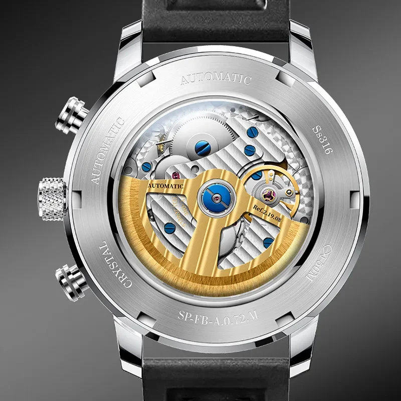 BORMAN TOP Watch New 42 Luxury  Automatic Mechanical Men's Watches Sapphire 50M Waterproof Multi-function Dial Pulsation BM3879