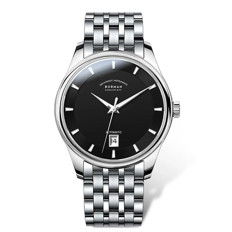 Borman 3882 TOP Watch New 39 Luxury Mens Automatic Watches 39mm Mechanical Wristwatch Ultrathin 9mm Luminous 50m Waterproof Sapp