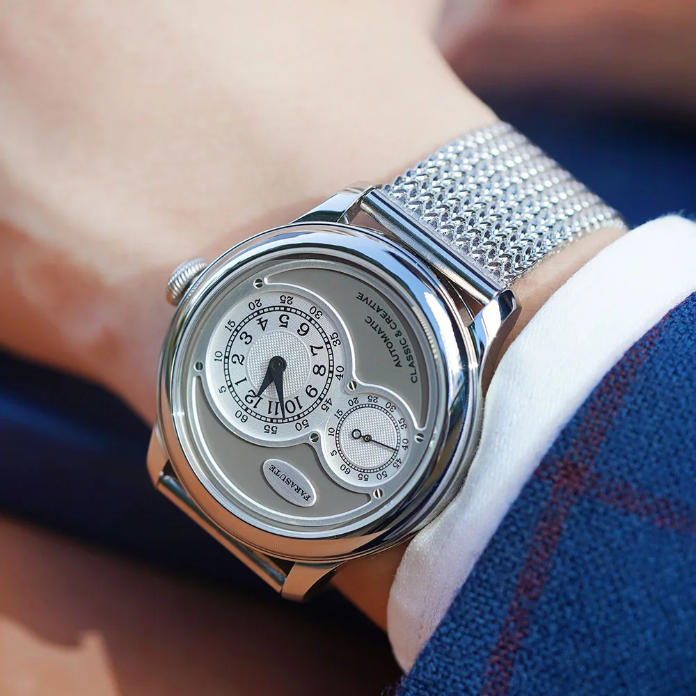 FARASUTE New Casual Fully Automatic Mechanical Men Watch Luxury Sapphire Stainless Steel Wristwatch 5Bar Waterproof reloj hombre