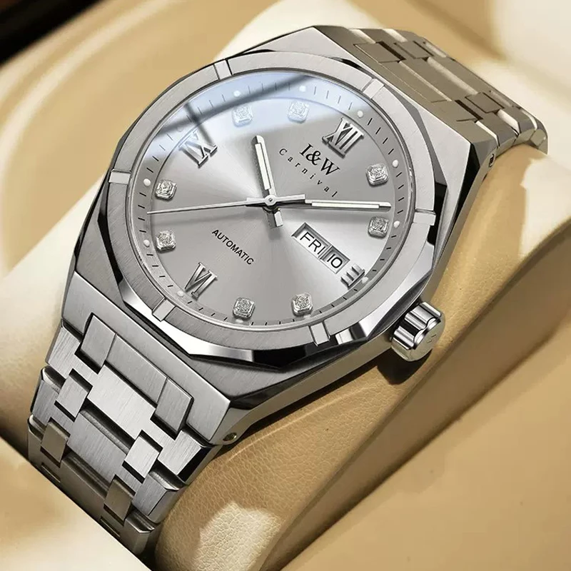 CARNIVAL IW Series Automatic Watch with Dodecagon Bezel and Sapphire Crystal