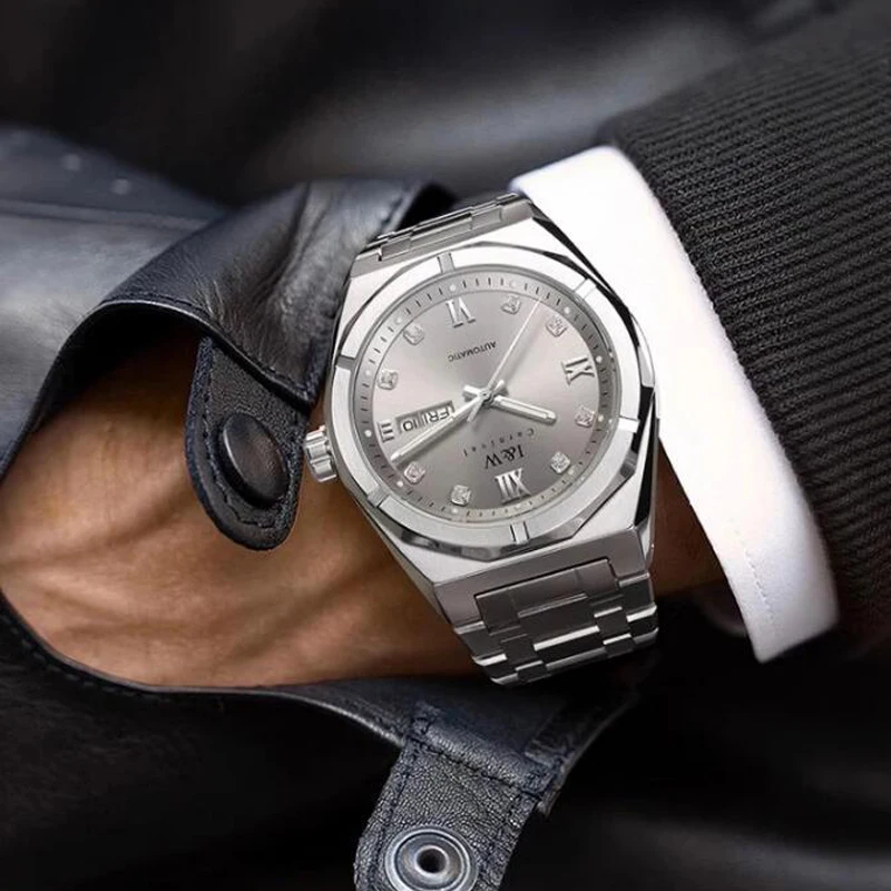 Carnival Brand High End IW Series Luxury Imported Movement Mechanical Watch Men Week Date Sapphire 50m Waterproof Mens Watches