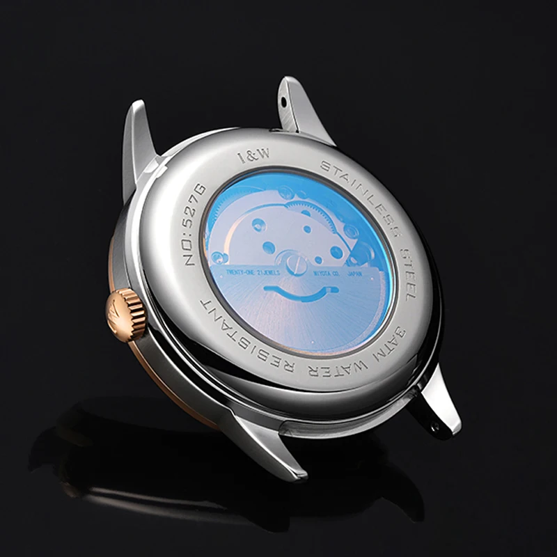 CARNIVAL High-End Series IW Brand Classic Moon Phase Mechanical Watches Men Stainless Steel Sapphire MIYOTA Movement Men Watches