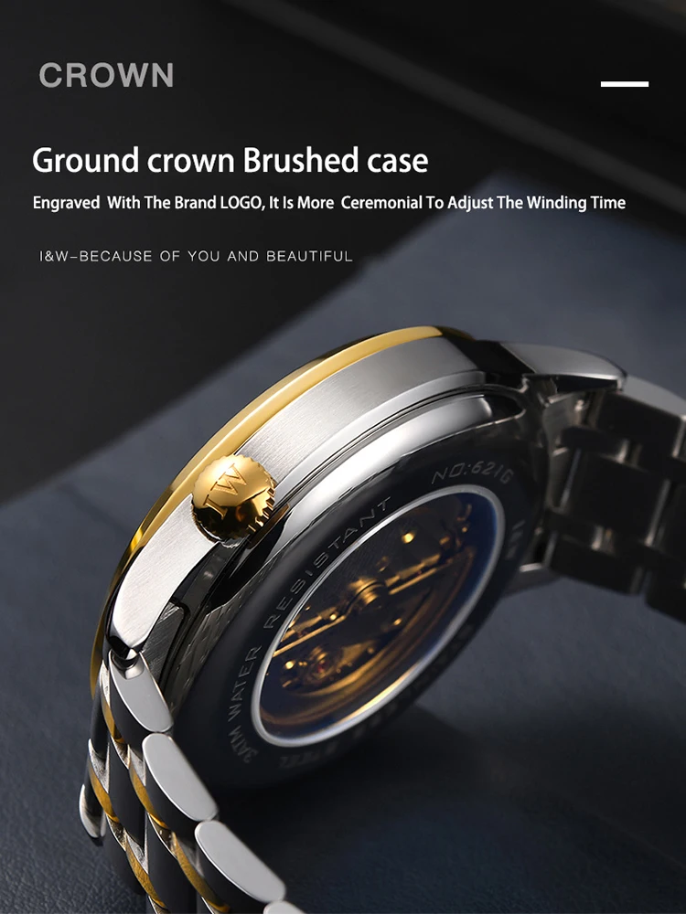 Carnival Brand High-end IW Series All Steel Automatic Mechanical Watch Genuine Fashion Sports Male Mechanical Watch Man Luxury