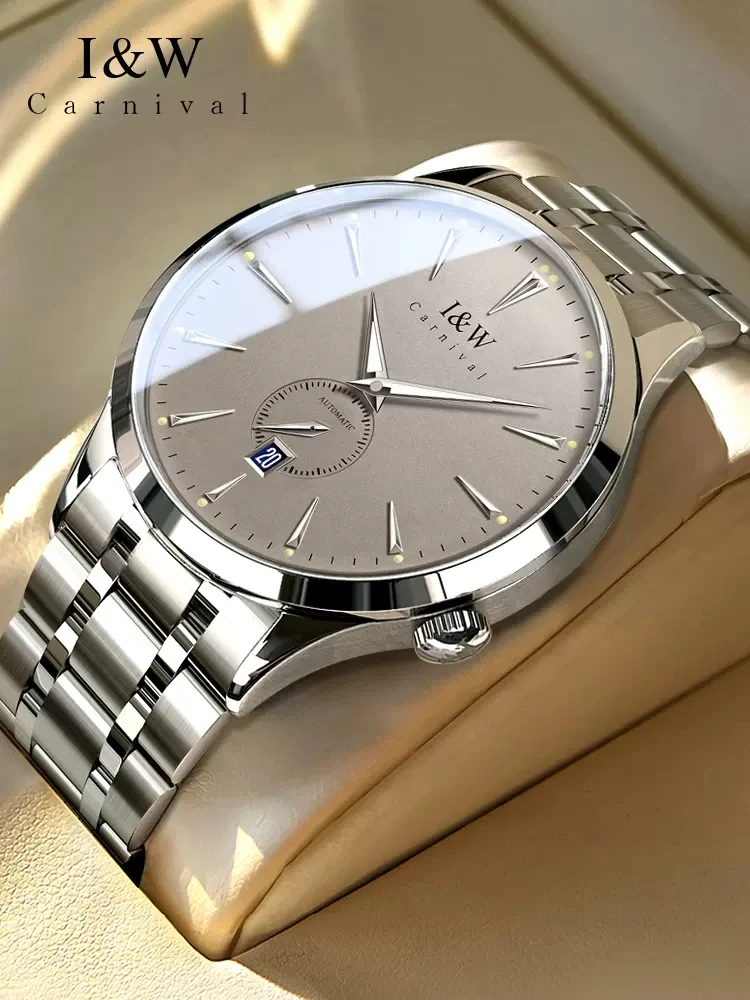 Carnival I&W Royal Series Automatic Watch with Stainless Steel Bracelet and Sapphire Crystal