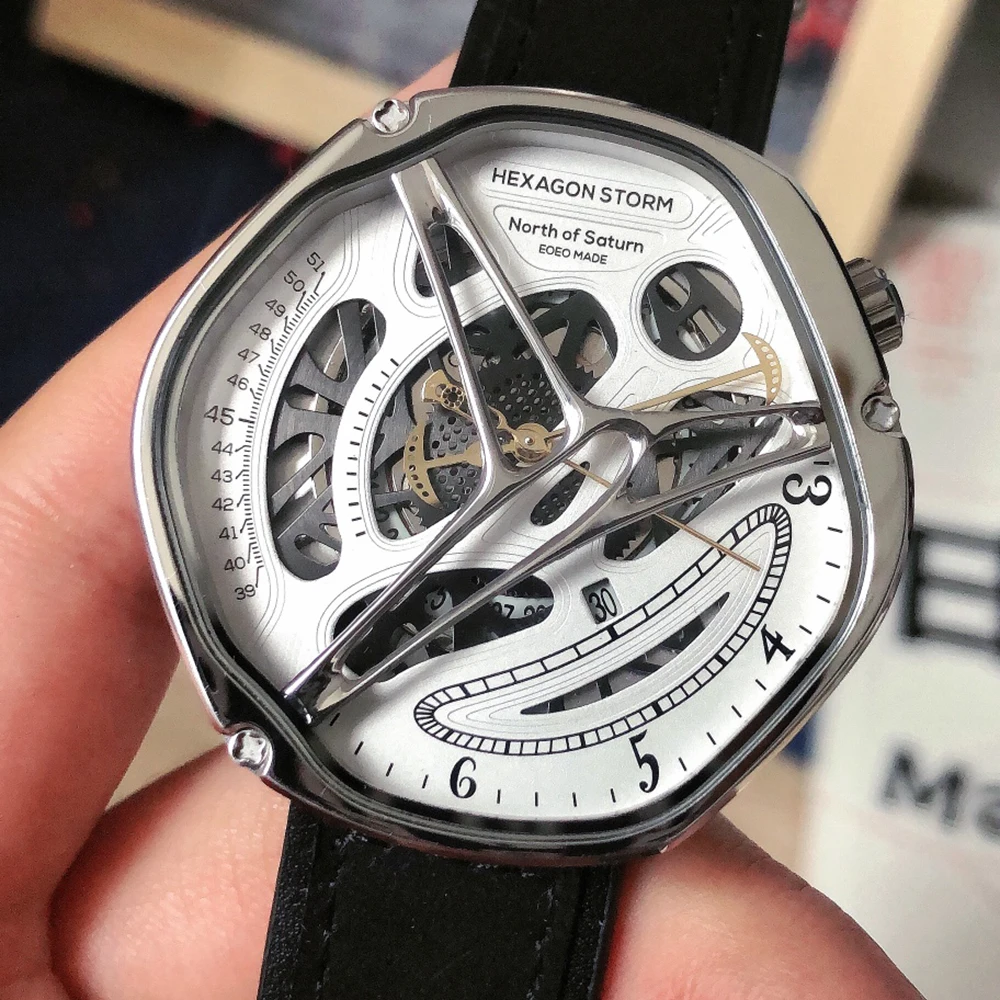 Hexagon Storm Mechanical Skeleton Watches