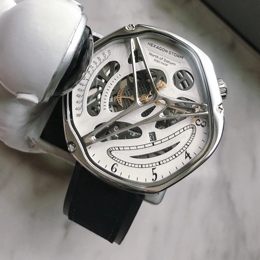 Hexagon Dial Quartz Men's Wrist Watches HS-9700