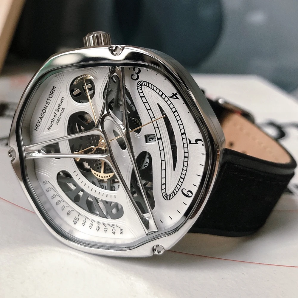 Hexagon Dial Quartz Men's Wrist Watches HS-9700