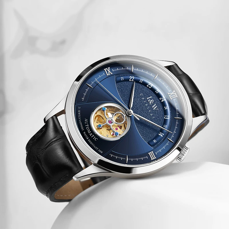 2022 Luxury Tourbillon Mechanical Watch Swiss I&W