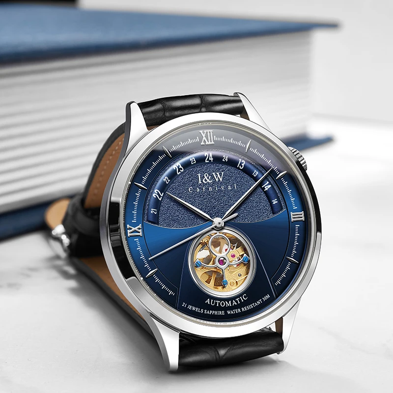 2022 Luxury Tourbillon Mechanical Watch Swiss I&W