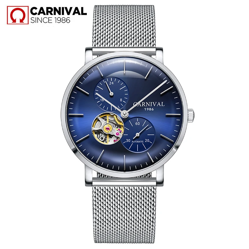 Carnival 1986 Stainless Steel Mechanical Watch