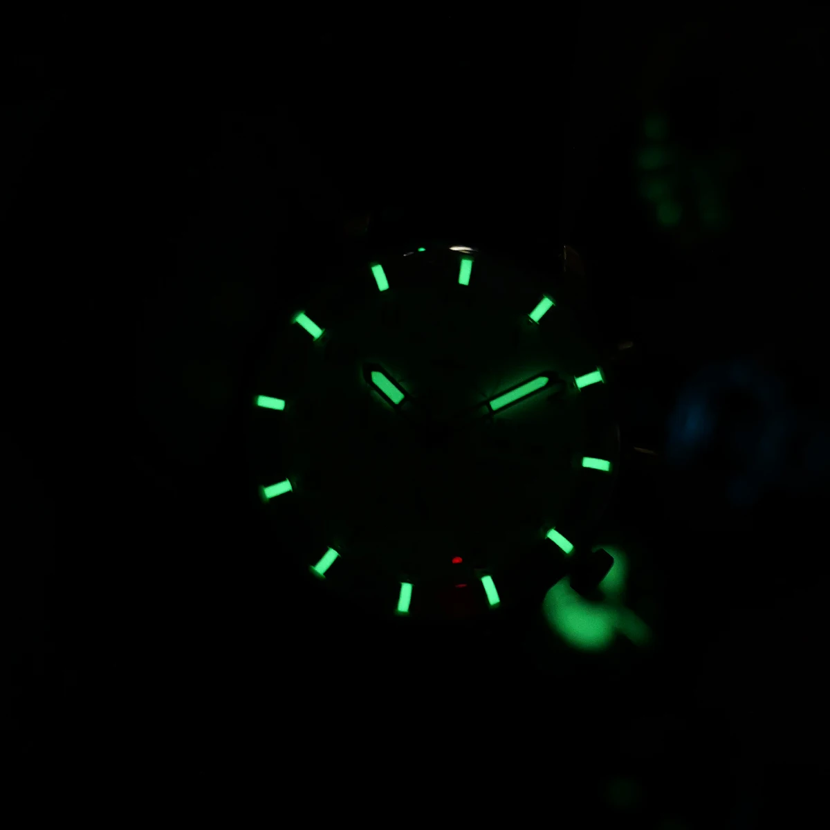 OBLVLO Men's Green Dial Multi-Functional Mechanical Watch Automatic Sapphire Crystal Casual Calendar Leather Strap Rejos IM-MUT