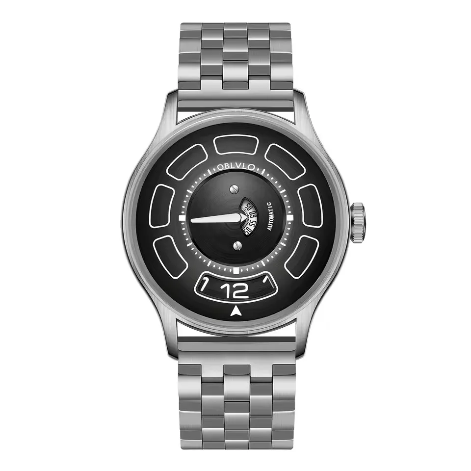 OBLVLO UFO automatic watch with suspended dial design
