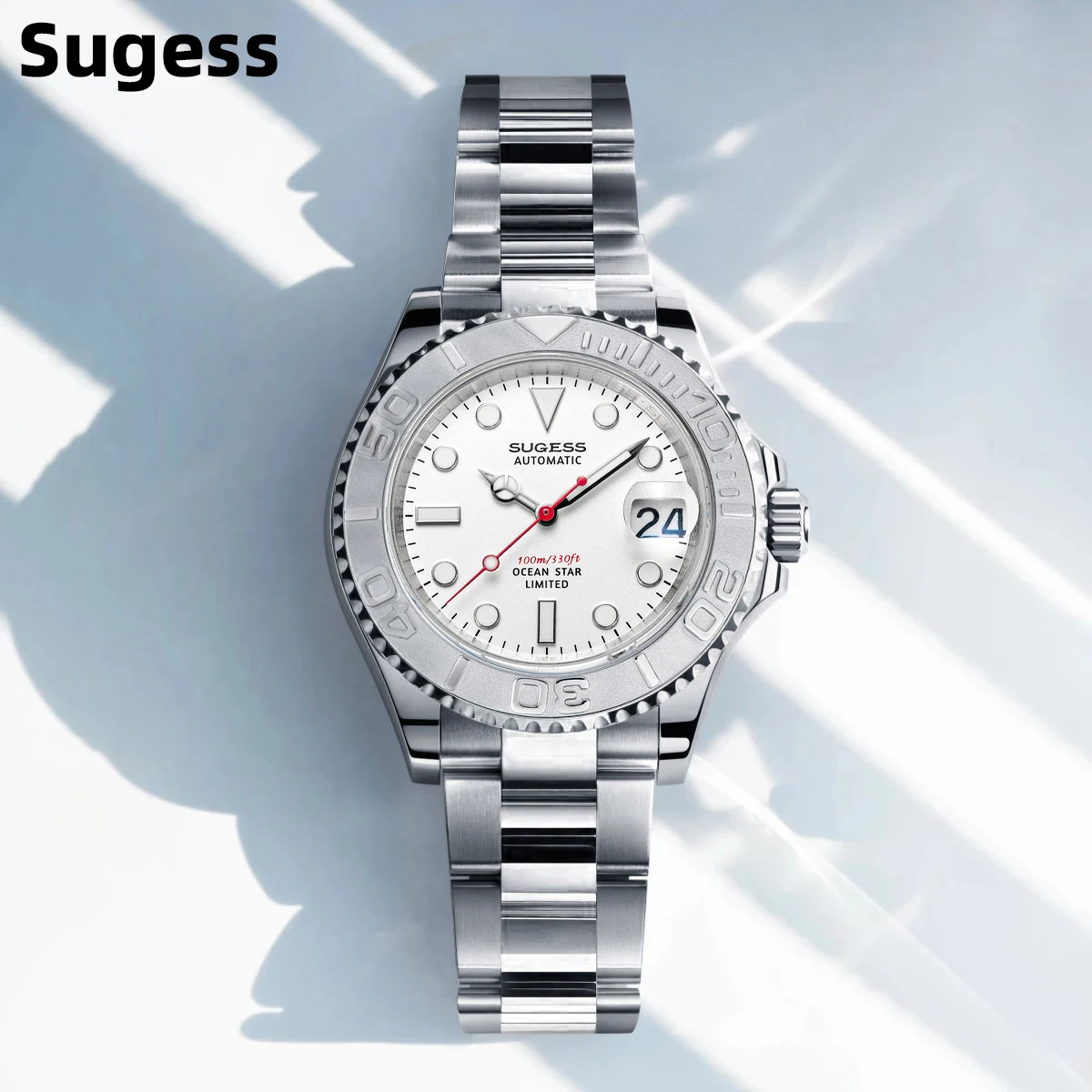Sugess Master Dvier Watch For Men Automatic Mechanical Watches NH35A Movement Sapphire Luxury 100m Waterproof Clock S450-2 New
