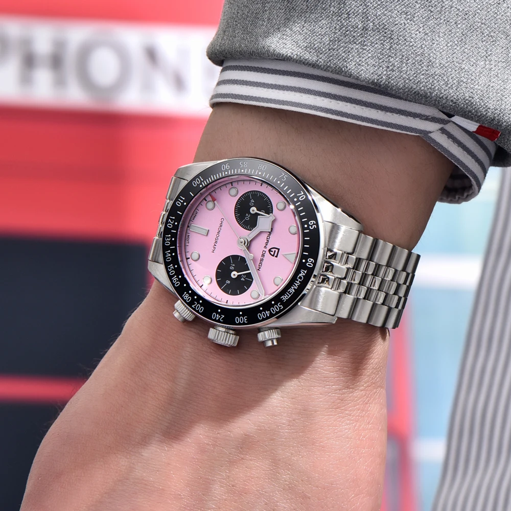 2025 New PAGANI DESIGN Panda Men's Watches Luxury Quartz Wristwatches Chronograph Man Watch AR Sapphire Mirror VK64 Clock Gifts