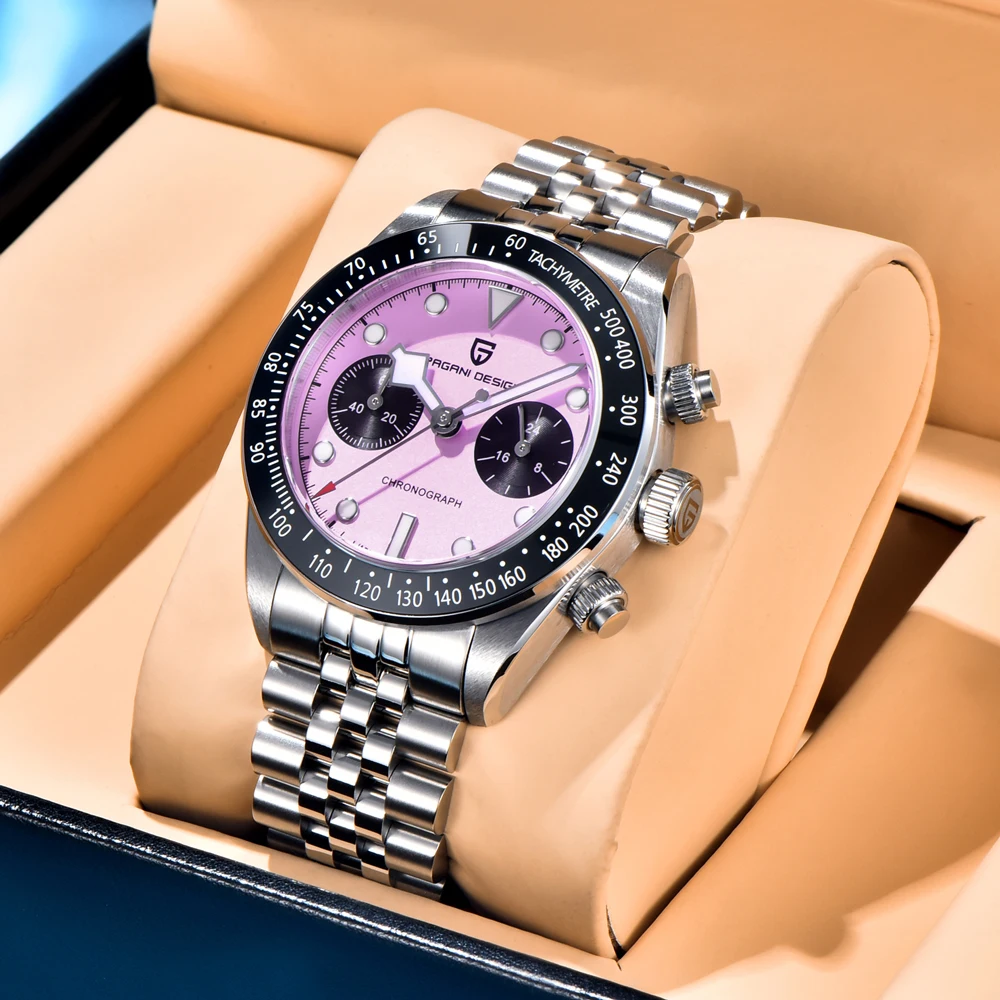 2025 New PAGANI DESIGN Panda Men's Watches Luxury Quartz Wristwatches Chronograph Man Watch AR Sapphire Mirror VK64 Clock Gifts