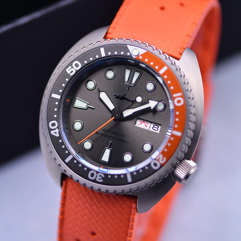 Heimdallr Titanium Turtle Watch Men SPR777 NH36A Automatic Mechanical Movement Calendar BGW9 Luminous 20Bar horloges mannen