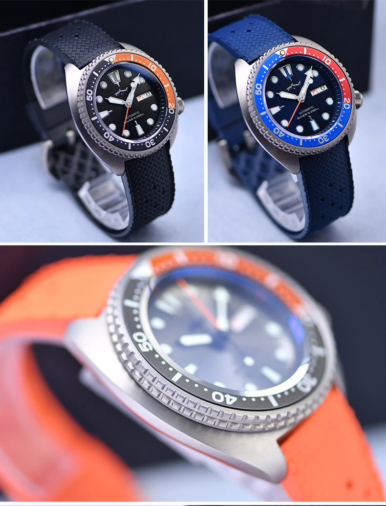 Heimdallr Titanium Turtle Watch Men SPR777 NH36A Automatic Mechanical Movement Calendar BGW9 Luminous 20Bar horloges mannen