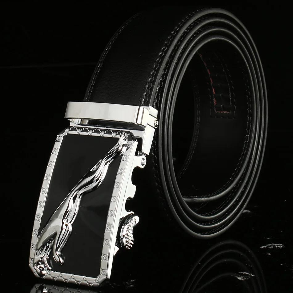 Men’s Jaguar Leather Belt – Automatic Ratchet Buckle