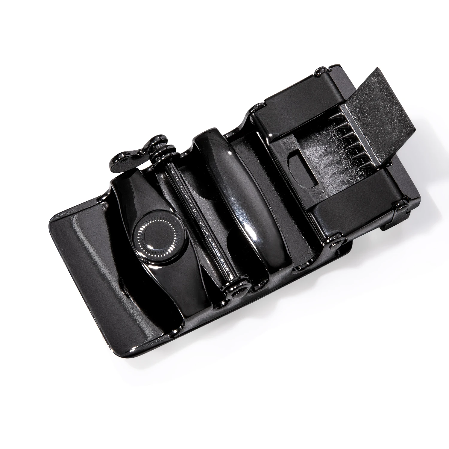 Designer Black Leather Mens Belts Casual Formal Emboss Ratchet Strap Automatic Buckle Sliding Waistband Dress Jeans Belt for Men