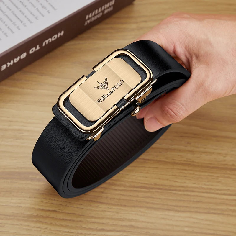 Men's casual pants belt, fashionable automatic buckle belt, simple and personalized waist belt