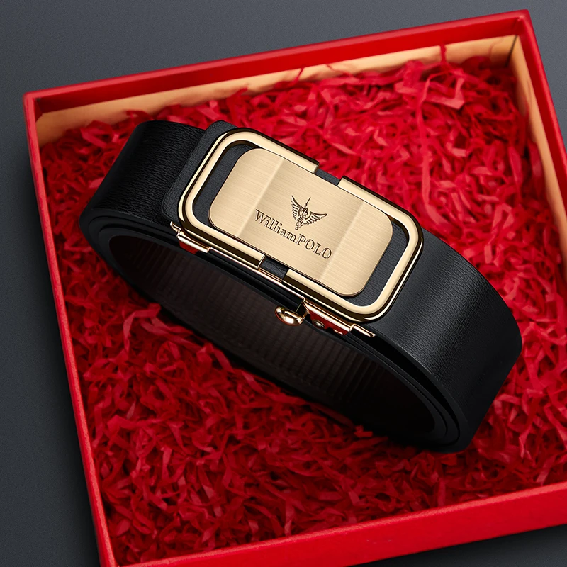 Men's casual pants belt, fashionable automatic buckle belt, simple and personalized waist belt