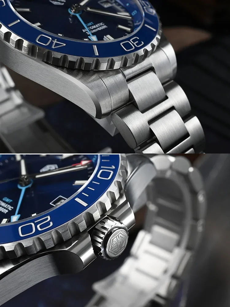 San Martin SN0136 39mm Diver GMT Watch Enamel Dial NH34 Stainless Steel Luxury Men Watch Sapphire Luminous  Automatic Mechanical