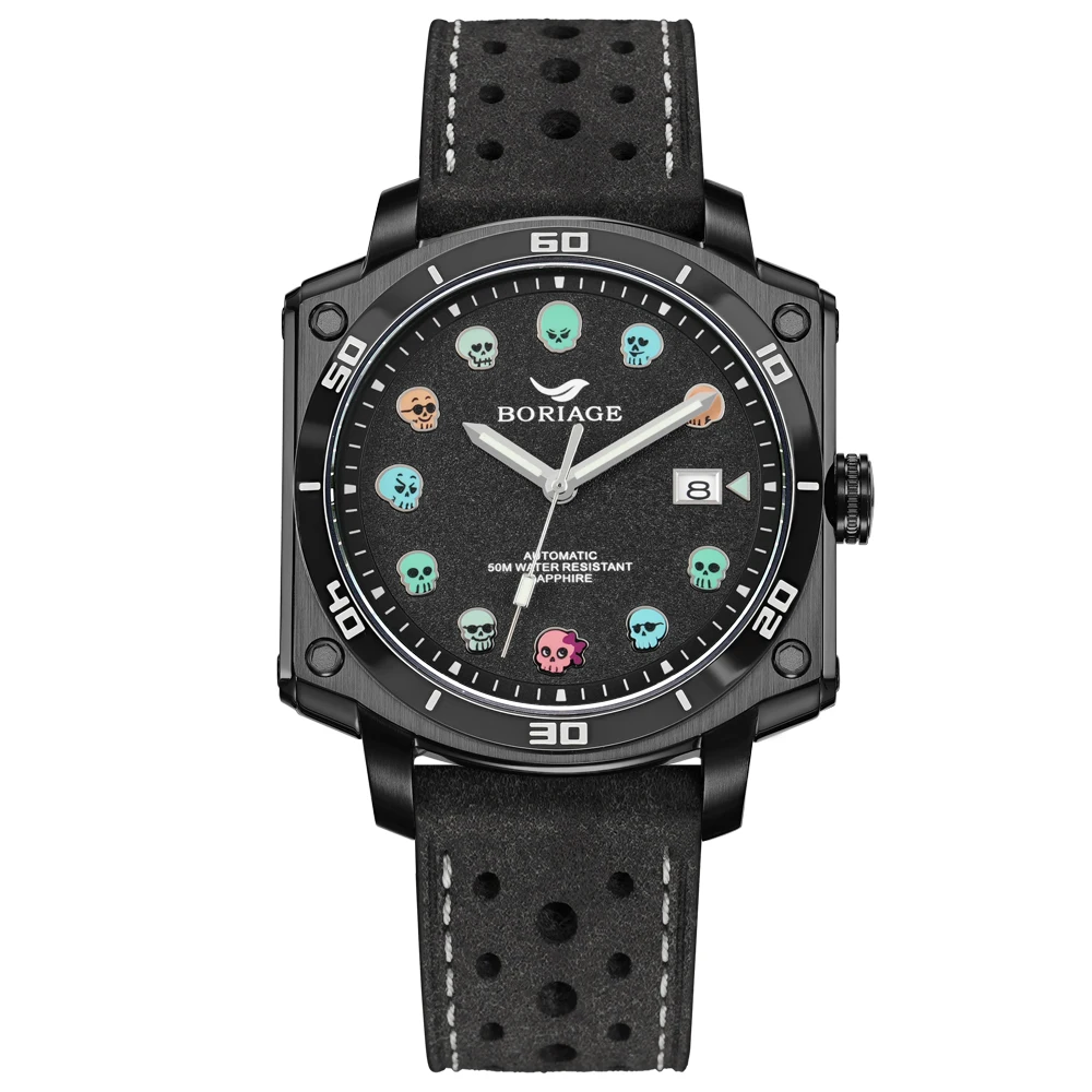 BORIAGE Fully Automatic Mechanical Men's Watch Original Design Mechanical Watches 50m Waterproof Luminous Wristwatch for Men