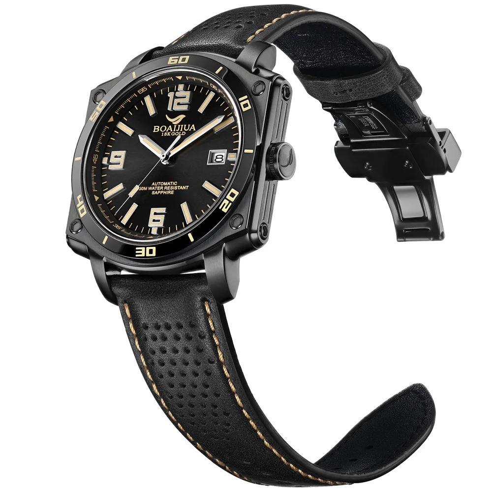 BOAIJIUA Fully Automatic Mechanical Men's Watch Original Design Mechanical Watches 50m Waterproof Luminous Wristwatch for Men