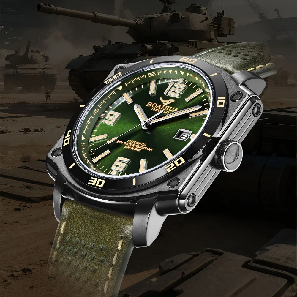 BOAIJIUA Fully Automatic Mechanical Men's Watch Original Design Mechanical Watches 50m Waterproof Luminous Wristwatch for Men