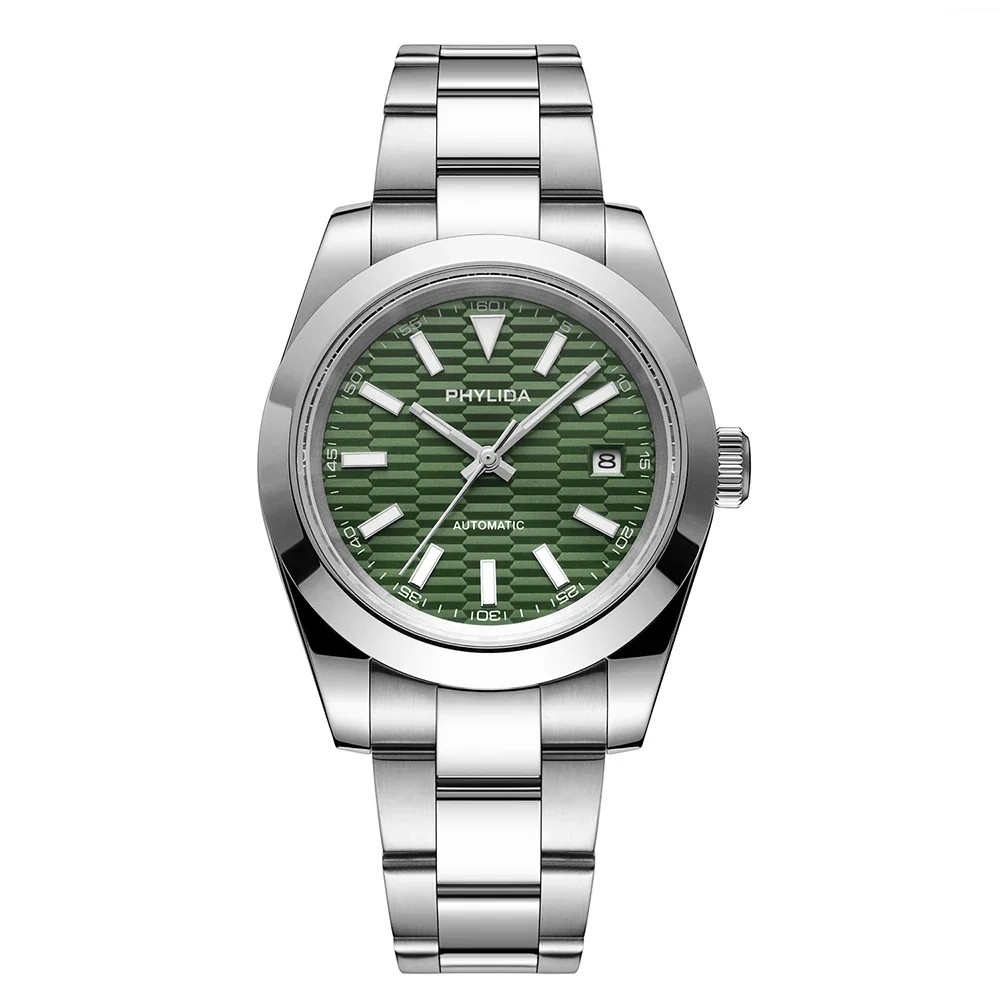 PHYLIDA 39mm Automatic Watch Green Dial Sapphire Crystal