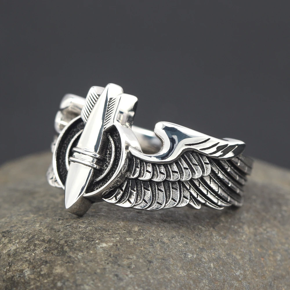 Air Forces Bombardier Badge World War II WW2 Military Veteran Soldier Sterling Silver Ring