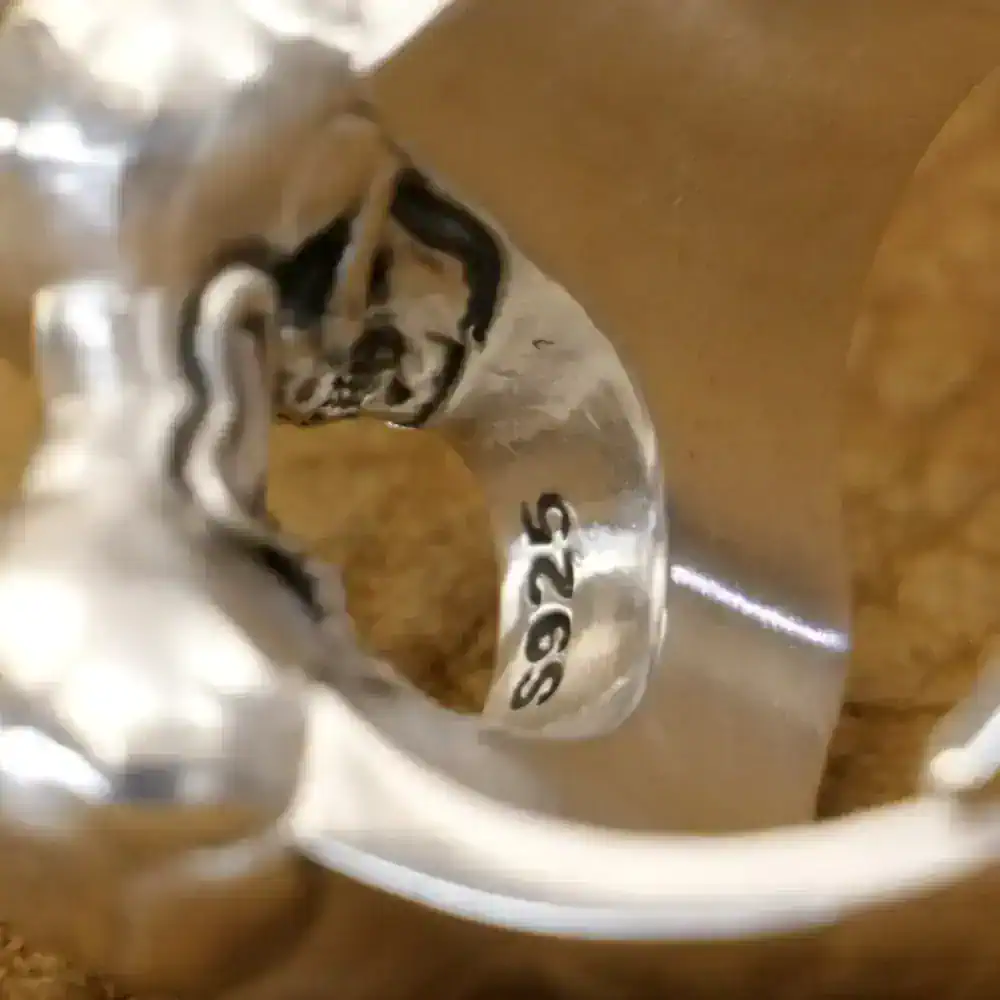 Close-up of a stylish silver engraved ring, showcasing high-quality craftsmanship and modern design.