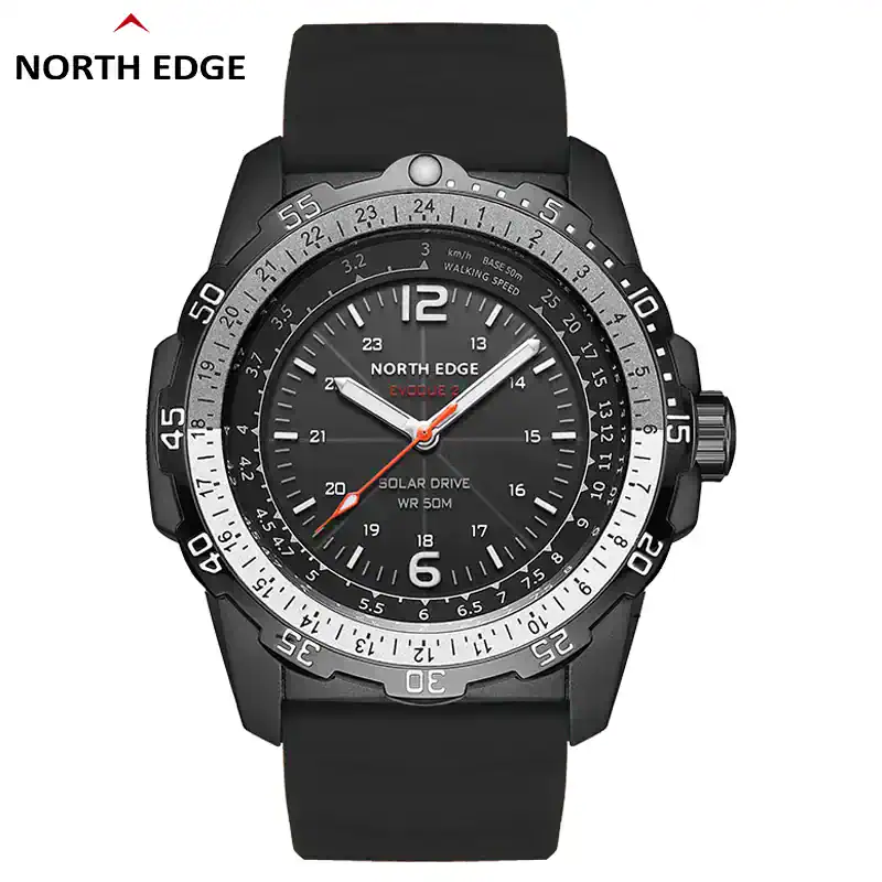 Powered watch with durable design.