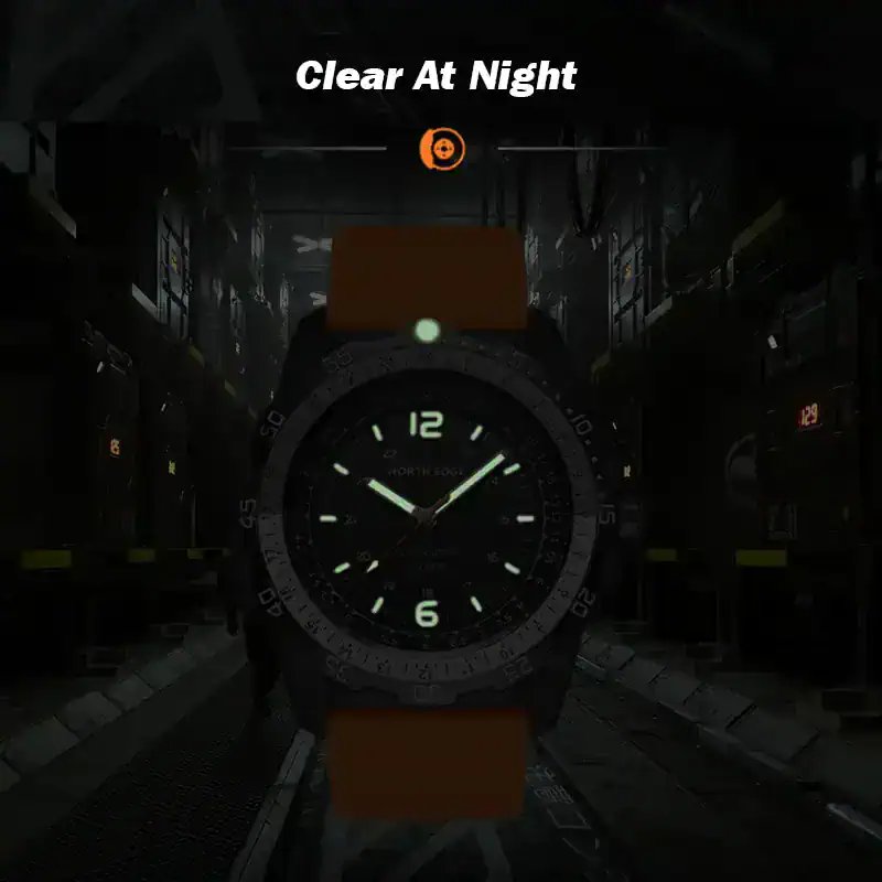 EVOQUE 2 Solar Military Watch with luminous dial for night visibility.