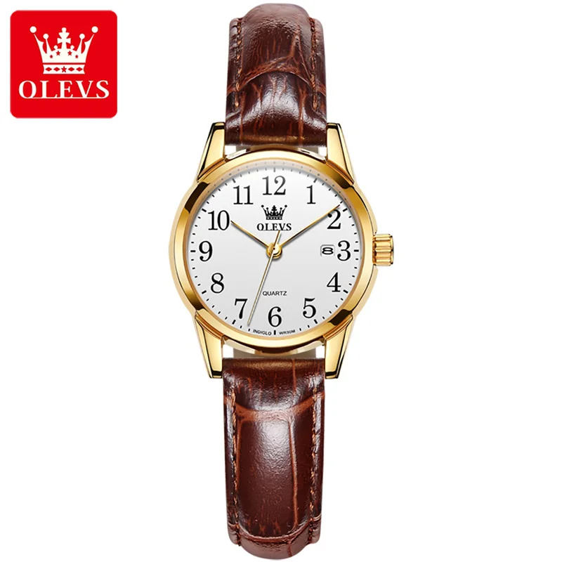 OLEVS Womens Watches Leather Band
