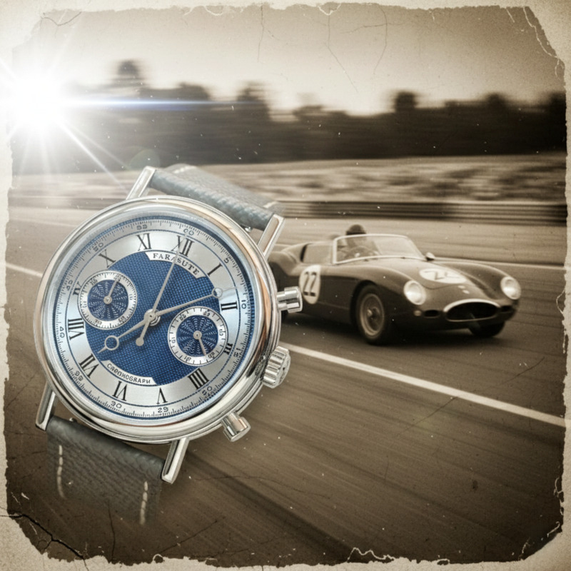 vintage style, centered around the Farasute watch
