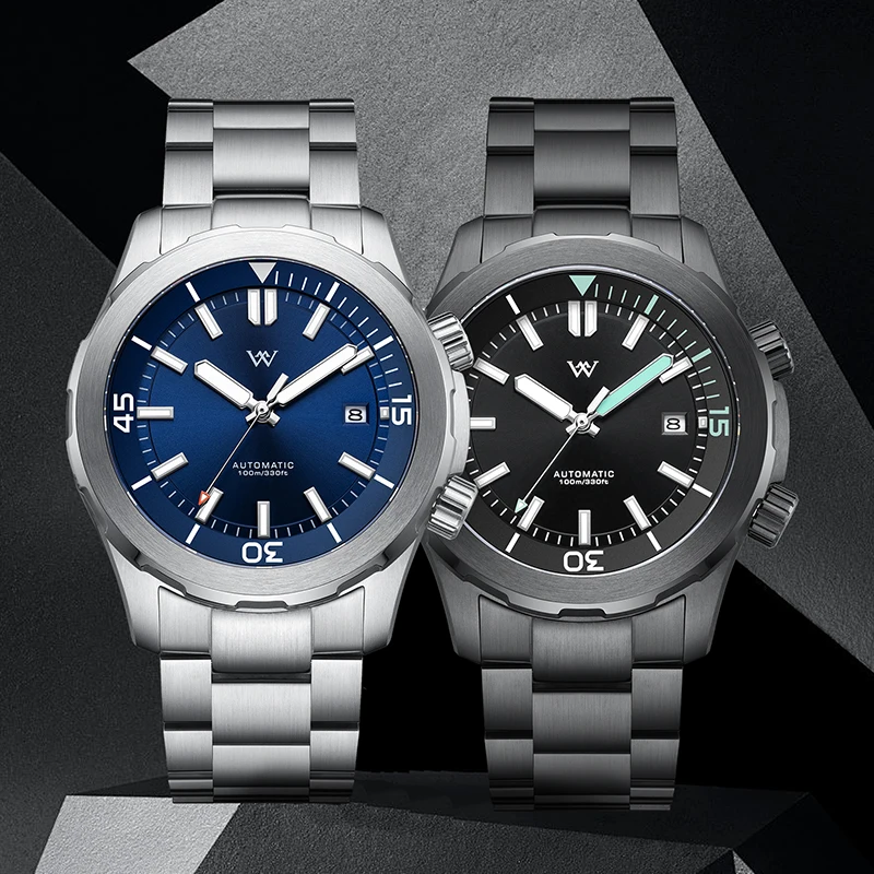 High-quality men's dive watches with stainless steel bands and bold, easy-to-read dials. Perfect for water sports and everyday wear.