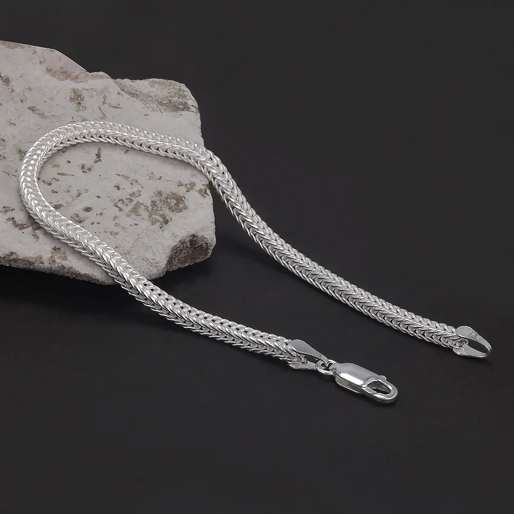Sterling Silver Thick Chain Necklace.