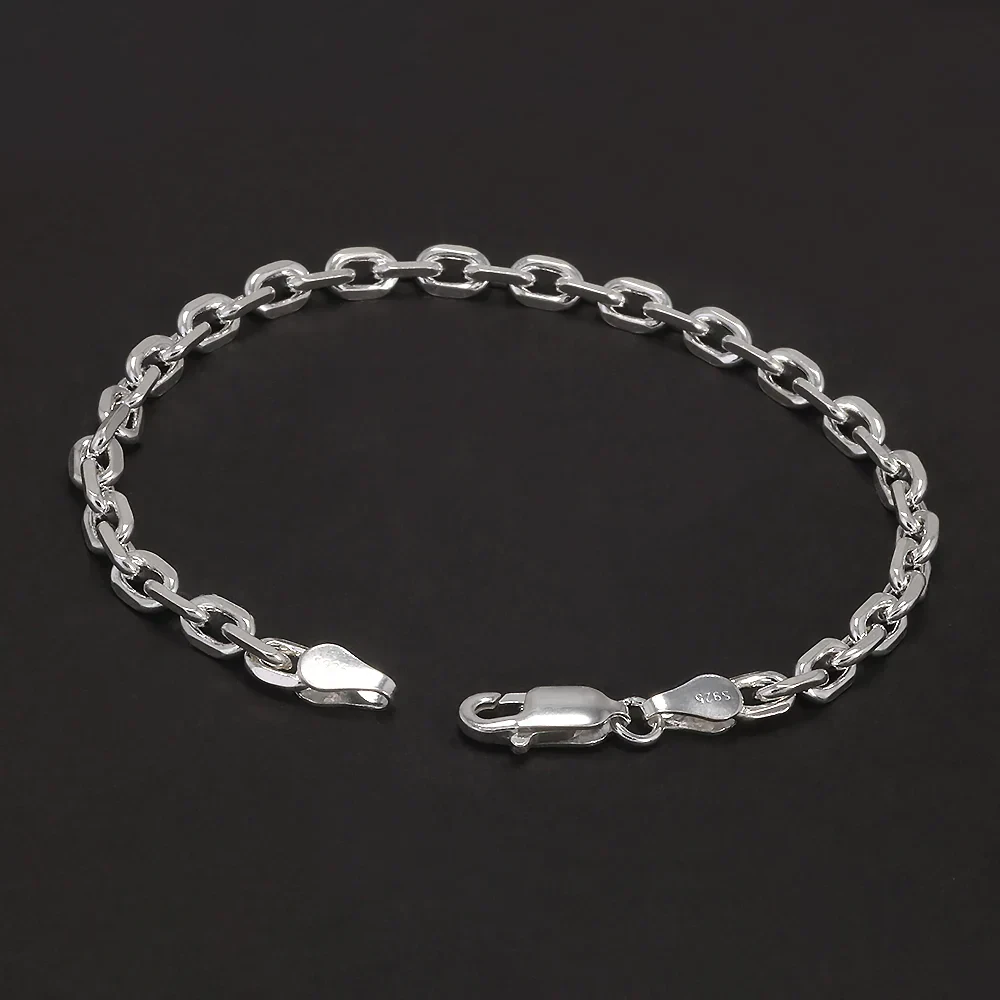 Elegant silver chain necklace with durable lobster clasp. Perfect for everyday or special occasions.