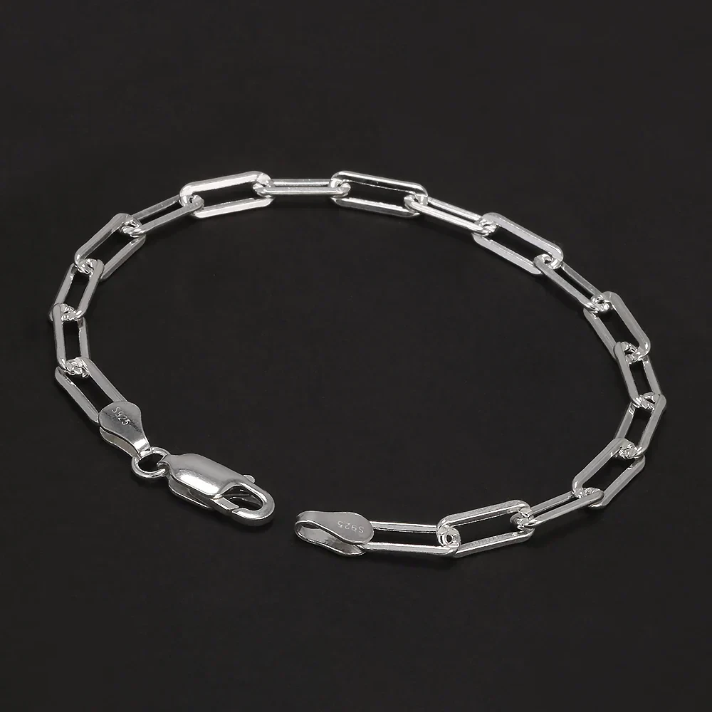 Elegant sterling silver link necklace with secure lobster clasp. Perfect for everyday wear and layering.
