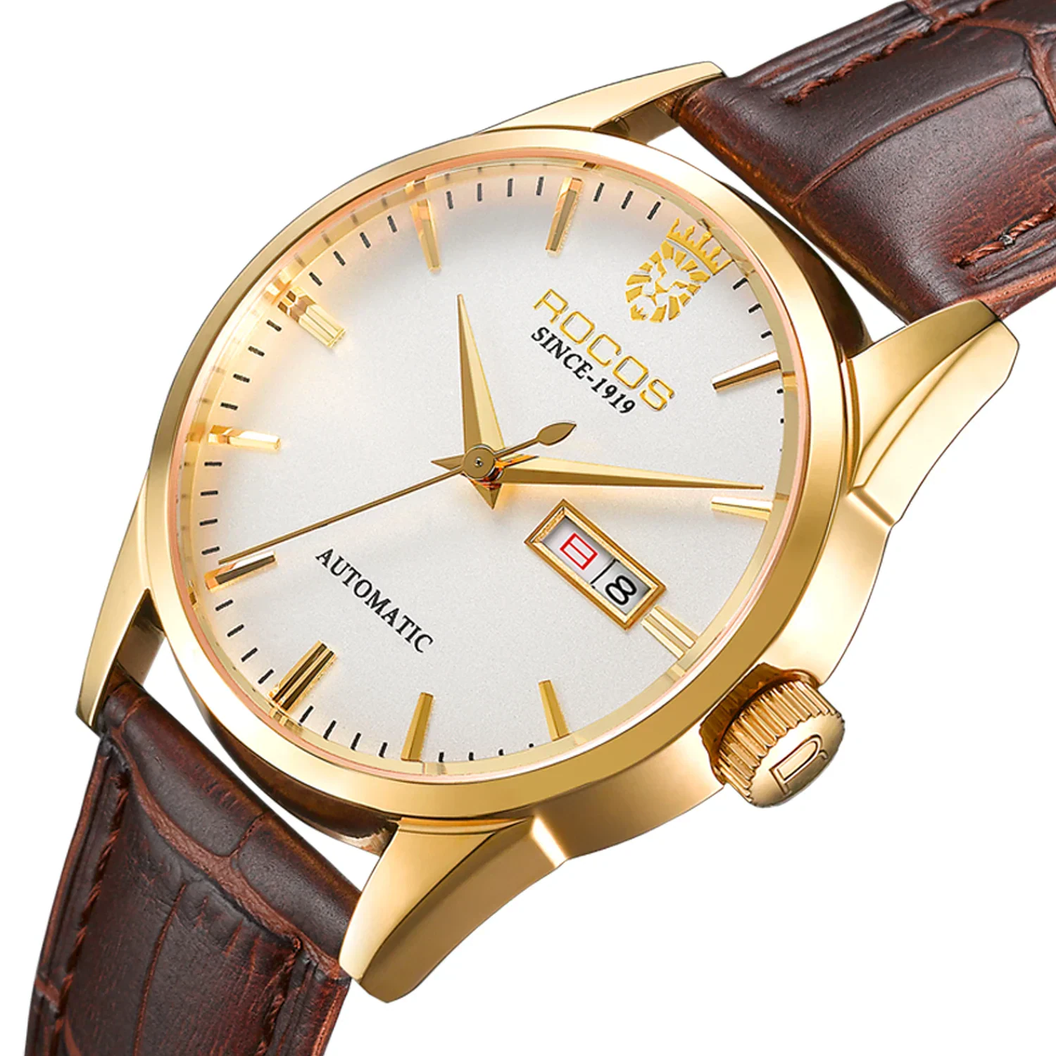 ROCOS Man Automatic Mechanical Watch Top Brand Luxury Fashion Waterproof Watches Skeleton Business Male Analog Wrist Watch