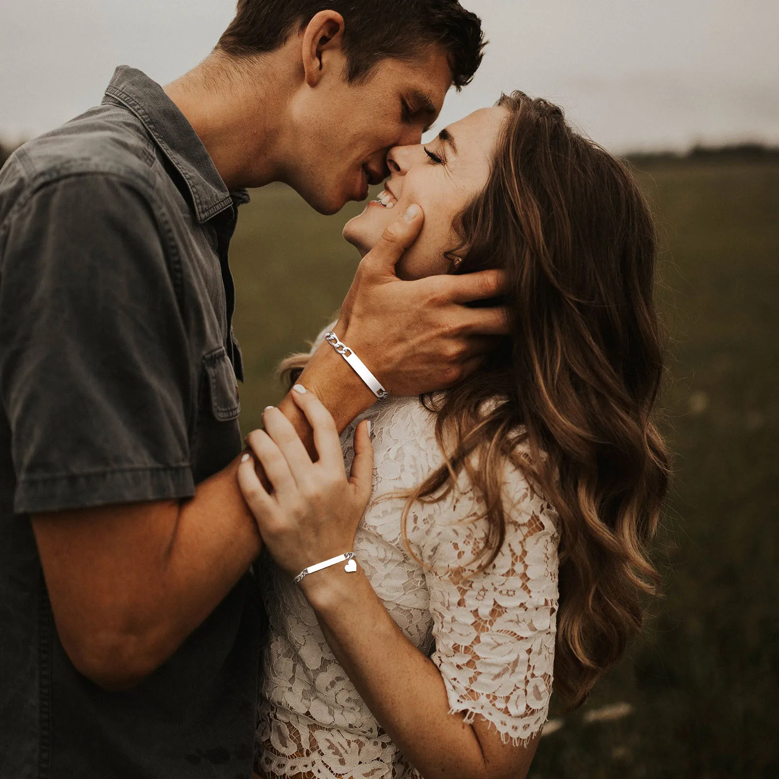 Delicate silver bracelets for couples, perfect for expressing love and connection.