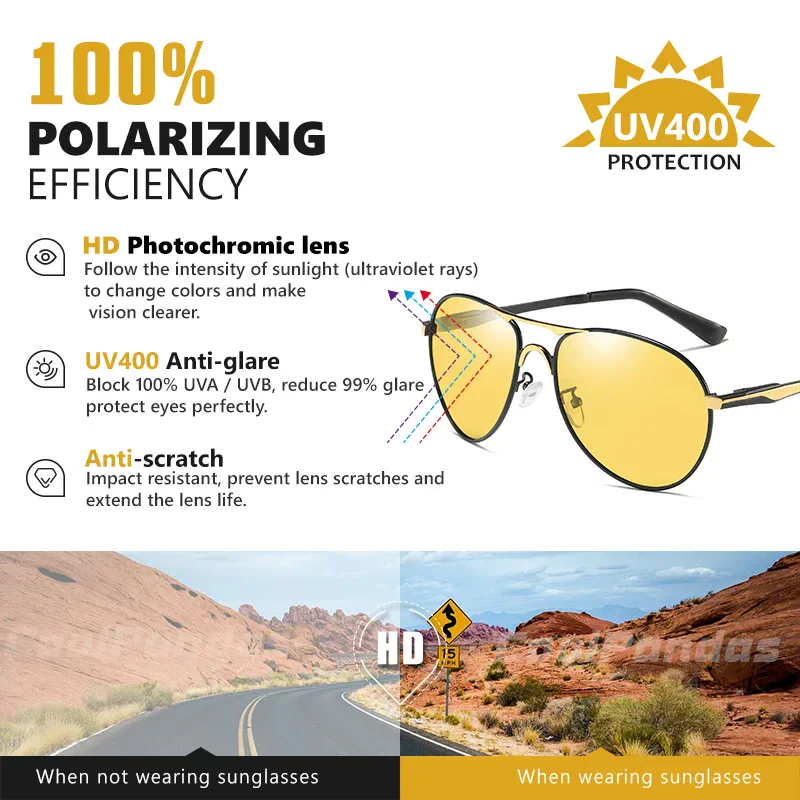 High-Quality Polarized Sunglasses for UV Protection and Anti-Glare.