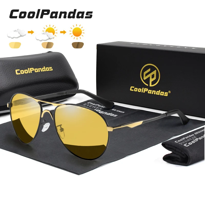 Polarized sunglasses for men and women with gold frames, UV protection, stylish design, and premium case.