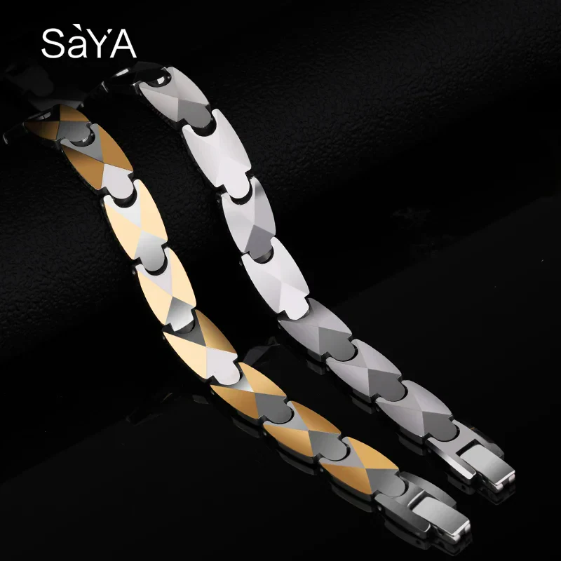 Stylish men's jewelry bracelet with gold and silver-tone links, perfect for any occasion.