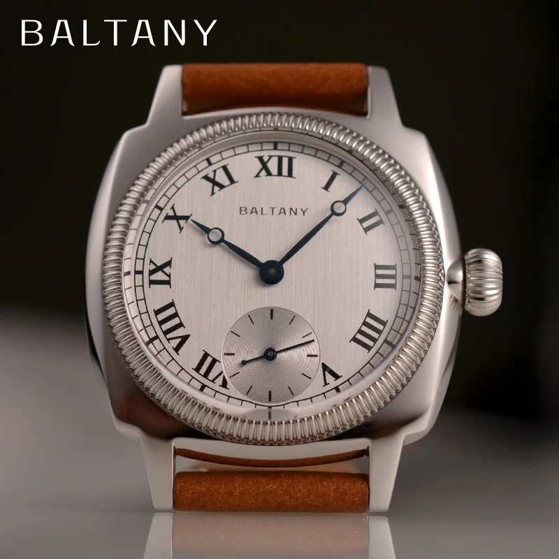 Elegant men's wristwatch with silver dial and leather strap, perfect for stylish occasions.