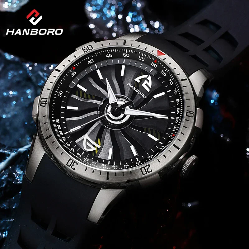 High-end men's wristwatch with black dial and sporty design for stylish accessories.
