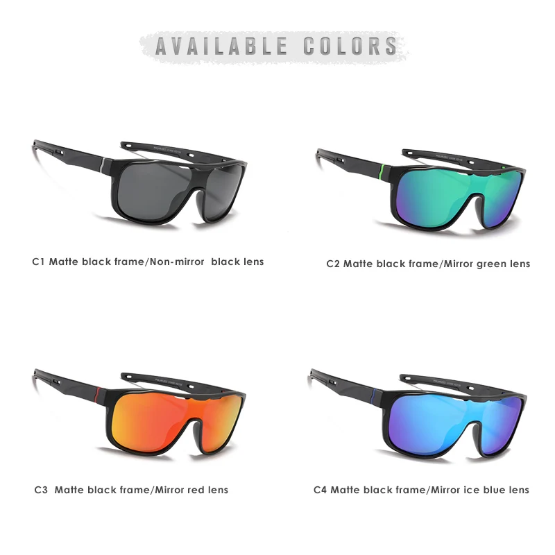 Stylish sport sunglasses with mirror and non-mirror lenses for outdoor activities. Perfect for active lifestyles.