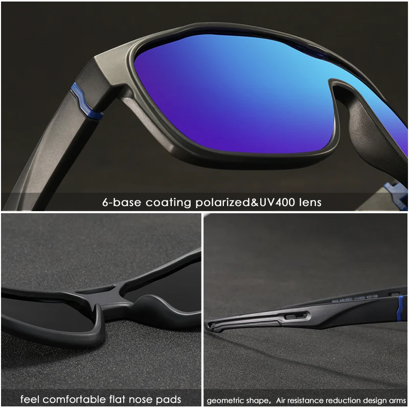 Polarized UV400 Lens, Comfort Fit, Sporty Design.