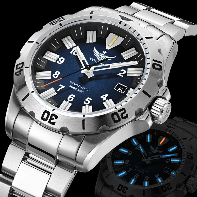 Pilot Watch with luminous tubes and sapphire mirror.